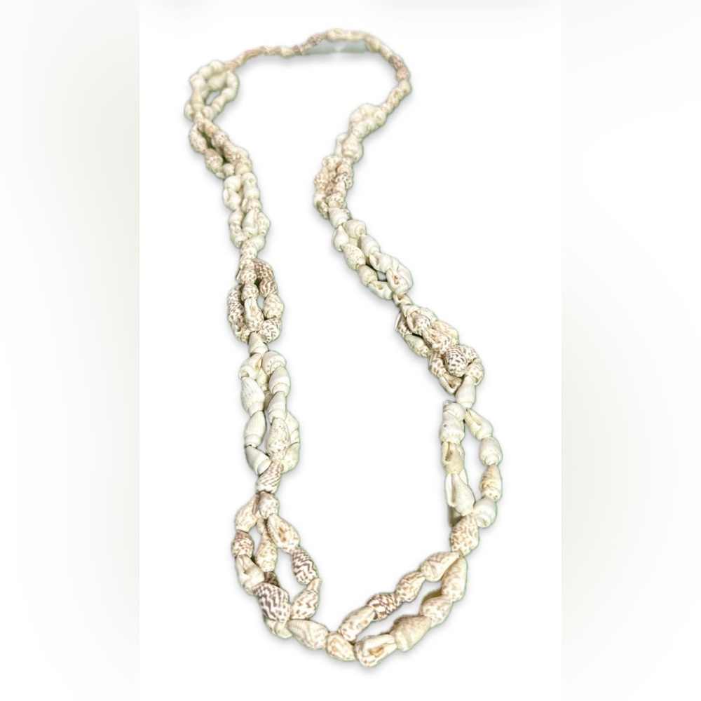 Vintage Polished Natural Shell Beach Wedding Necklace